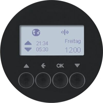 Hager 85745131 - KNX-Funk Jalousieschaltuhr - Kabellos, Programmierbar, IP20 - Steckdose Hager 85745131 - KNX-Funk Jalousieschaltuhr - Kabellos, Programmierbar, IP20 - Steckdose