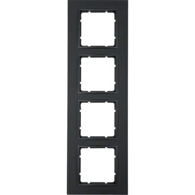 Hager 10146626 Couverture Murale 4-Gangs - Anthracite - Publicité Hager 10146626 Couverture Murale 4-Gangs - Anthracite - Publicité