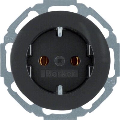 Berker 47452045 Czarna gniazdo Schuko - Włącznik światła i gniazdo elektryczne Berker 47452045 Czarna gniazdo Schuko - Włącznik światła i gniazdo elektryczne