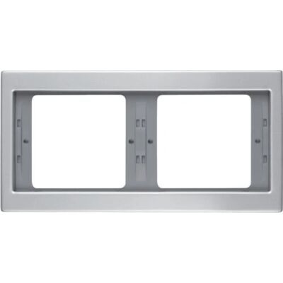 Hager 13637003 Aluminium Wandplatte - 2 Schalter - Horizontal - Wandmontage Hager 13637003 Aluminium Wandplatte - 2 Schalter - Horizontal - Wandmontage