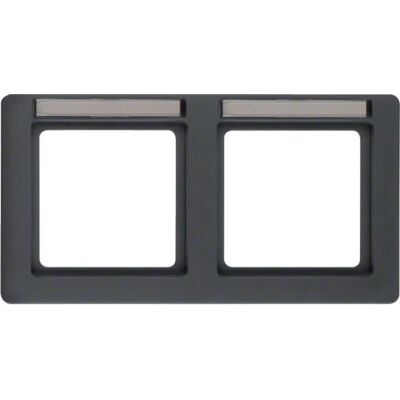 Berker 10226016 Plaque murale - 2 modules anthracite - Publicité Berker 10226016 Plaque murale - 2 modules anthracite - Publicité