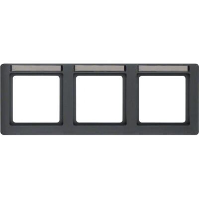Berker 10236016 Cadre 3-fach anthracite avec champ de marquage - Publicité Berker 10236016 Cadre 3-fach anthracite avec champ de marquage - Publicité