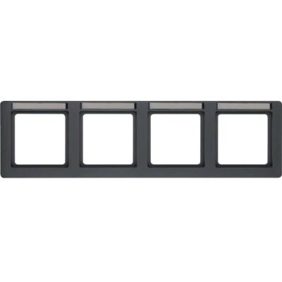 Berker 10246016 Plaque murale - Cadre 4 modules, Anthracite - Couverture de commutateur - Publicité Berker 10246016 Plaque murale - Cadre 4 modules, Anthracite - Couverture de commutateur - Publicité