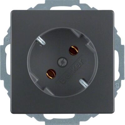 BERKER 47276086 - Steckdose SCHUKO 45° anthrazit BERKER 47276086 - Steckdose SCHUKO 45° anthrazit