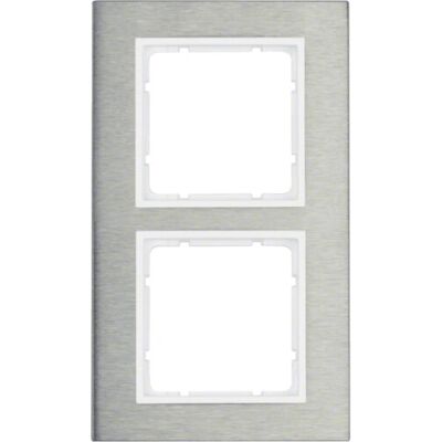 Berker 10123609 Edelstahl Wandplatte - Schalterabdeckung, 2-fach Berker 10123609 Edelstahl Wandplatte - Schalterabdeckung, 2-fach