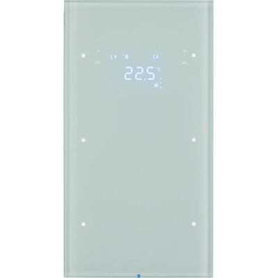 Hager 75642050 Interrupteur Luminaire & Thermostat - Verre Blanc Hager 75642050 Interrupteur Luminaire & Thermostat - Verre Blanc
