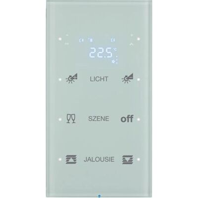 Hager 75643150 Lichtschalter - Berührungssensor 3-fach - Glas Weiß Hager 75643150 Lichtschalter - Berührungssensor 3-fach - Glas Weiß