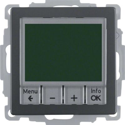Hager 20446086 Anthrazit Steckdose & Thermostat Hager 20446086 Anthrazit Steckdose & Thermostat