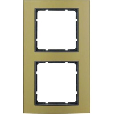 Berker 10123016 Wandplatte - Aluminium, Gold, 2-fach - Rahmen Berker 10123016 Wandplatte - Aluminium, Gold, 2-fach - Rahmen