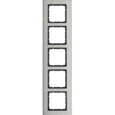 Berker 10153606 Cadre en Acier Inoxydable 5-fach - Couverture d'Interrupteur - Publicité Berker 10153606 Cadre en Acier Inoxydable 5-fach - Couverture d'Interrupteur - Publicité