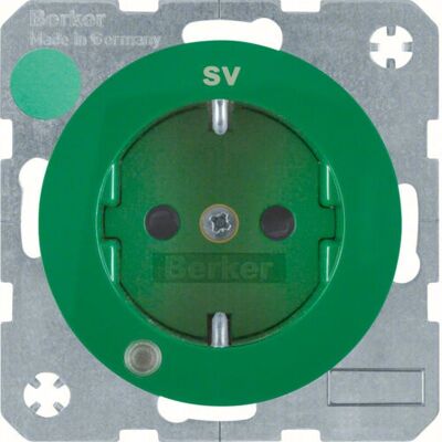Berker 41102003 Grüne Type F Steckdose - Schutz & USB Berker 41102003 Grüne Type F Steckdose - Schutz & USB