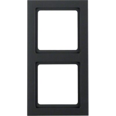 Hager 10126096 Prise Anthracite - Cadre mural 2 modules - Publicité Hager 10126096 Prise Anthracite - Cadre mural 2 modules - Publicité