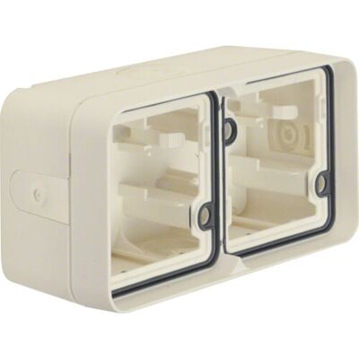 Berker 6719323512 Boîte de sortie - IP55, Blanc, 2 modules - Publicité Berker 6719323512 Boîte de sortie - IP55, Blanc, 2 modules - Publicité