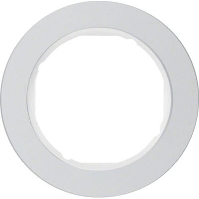 Berker 10112074 Wandplatte - Aluminium/Weiß - 1fach Rahmen Berker 10112074 Wandplatte - Aluminium/Weiß - 1fach Rahmen