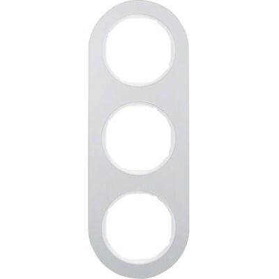Berker 10132074 Wandplate - 3 Module - Aluminium - Classic Serie Berker 10132074 Wandplate - 3 Module - Aluminium - Classic Serie