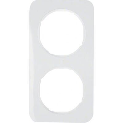Placa de pared blanca Berker R.1 Serie - 2 módulos Placa de pared blanca Berker R.1 Serie - 2 módulos