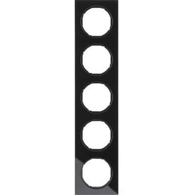 Berker 10152216 Wandplatte - 5-fach Glas Schwarz - Rahmenabdeckung Berker 10152216 Wandplatte - 5-fach Glas Schwarz - Rahmenabdeckung