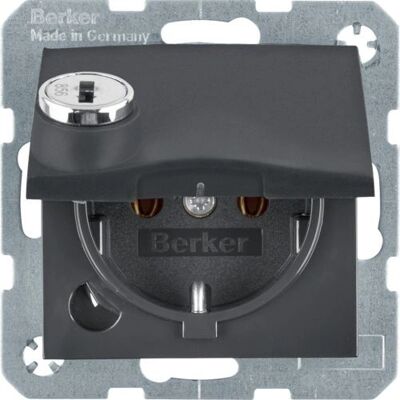 Berker 47631606 Schuko-Steckdose Anthrazit - Elektrische Anschlüsse Berker 47631606 Schuko-Steckdose Anthrazit - Elektrische Anschlüsse