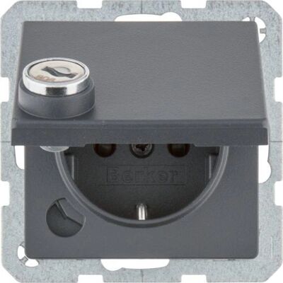 Berker 47636086 Anthrazit Schuko-Steckdose - Steckdose Berker 47636086 Anthrazit Schuko-Steckdose - Steckdose