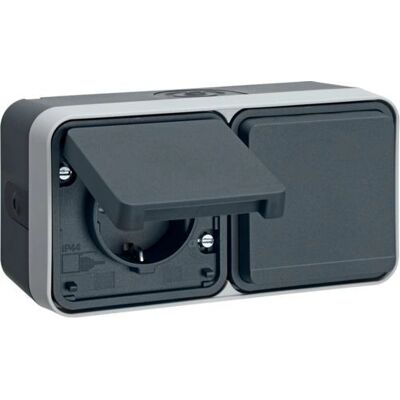 Berker 47753545 Doppelsteckdose Grau - Elektrische Steckdose Berker 47753545 Doppelsteckdose Grau - Elektrische Steckdose