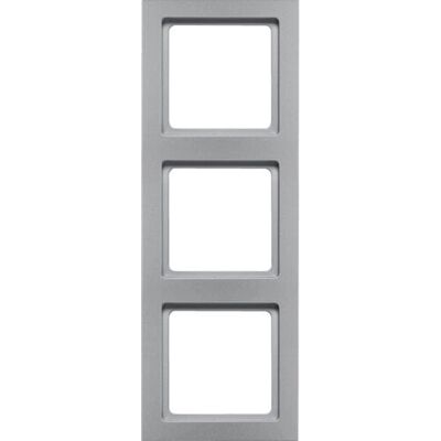Hager 10136094 Prise électrique - Cadre 3F, Aluminium - Publicité Hager 10136094 Prise électrique - Cadre 3F, Aluminium - Publicité