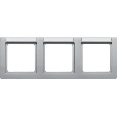 Berker 10236014 Aluminium Wandplatte - Horizontale Montage - Rahmen 3f.alu/lack Berker 10236014 Aluminium Wandplatte - Horizontale Montage - Rahmen 3f.alu/lack