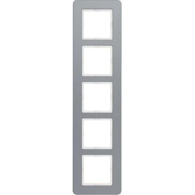 Berker Modell 10156074 Aluminium Wandplatte - 5-fach Berker Modell 10156074 Aluminium Wandplatte - 5-fach