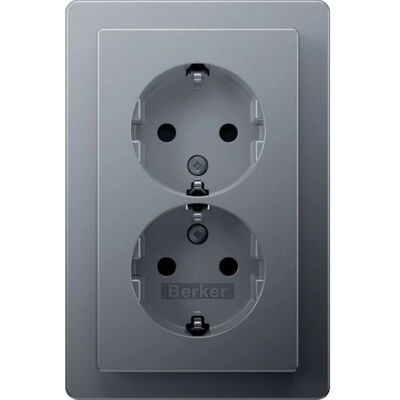 Berker 47596084 Aluminium Typ F Steckdose - Elektrische Steckdose Berker 47596084 Aluminium Typ F Steckdose - Elektrische Steckdose