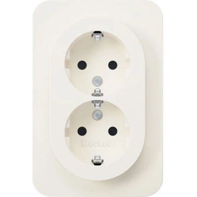 BERKER 47592089 Doppelsteckdose SCHUKO R.1 polarweiß glänzend BERKER 47592089 Doppelsteckdose SCHUKO R.1 polarweiß glänzend