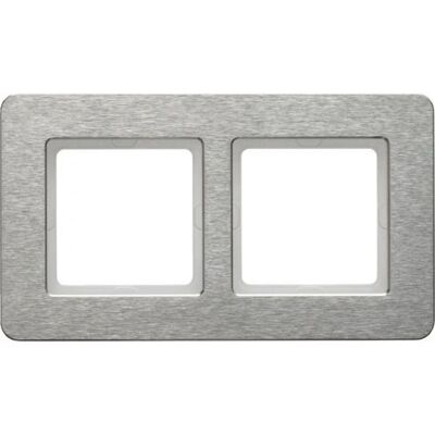 Berker 10226083 Edelstahl Wandplatte - 2 Module Berker 10226083 Edelstahl Wandplatte - 2 Module
