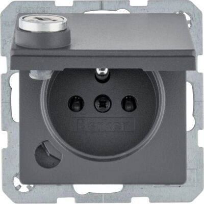Berker 6768116086 Prise Intelligente - Anthracite - Publicité Berker 6768116086 Prise Intelligente - Anthracite - Publicité