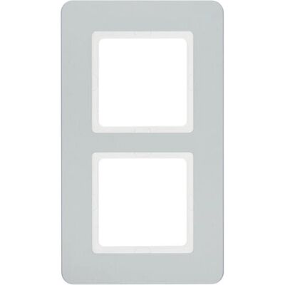 Hager 10126184 Aluminium 2-fach Rahmen - Steckdose Hager 10126184 Aluminium 2-fach Rahmen - Steckdose