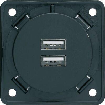 Berker 926102505 Prise USB - 2 Ports USB, Anthracite - Prise - Publicité Berker 926102505 Prise USB - 2 Ports USB, Anthracite - Prise - Publicité