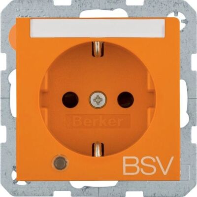 Berker 41108924 Orange Schuko Steckdose - Elektroanschluss Berker 41108924 Orange Schuko Steckdose - Elektroanschluss