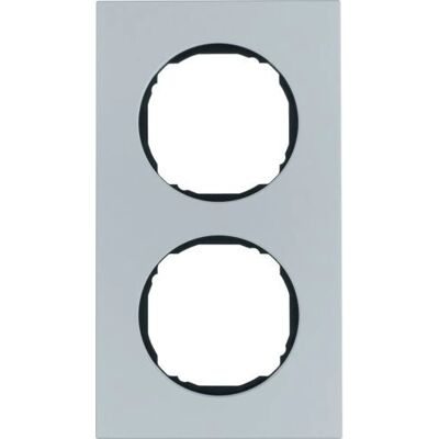 Berker 10122674 Aluminium Wandplate - 2-fach, flach, R8 Berker 10122674 Aluminium Wandplate - 2-fach, flach, R8