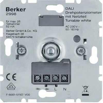 Berker Modell 2998 DALI Drehdimmer - Weiß Berker Modell 2998 DALI Drehdimmer - Weiß