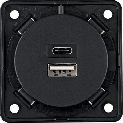 Berker 926202505 Gniazdo USB - Antracyt Berker 926202505 Gniazdo USB - Antracyt
