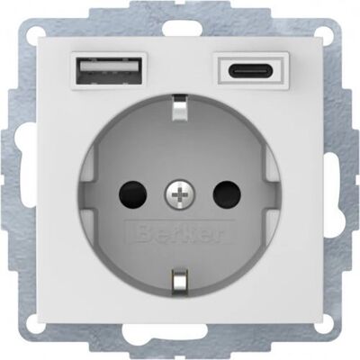Berker 48041909 Steckdose mit USB - Unterputz - Weiß Berker 48041909 Steckdose mit USB - Unterputz - Weiß
