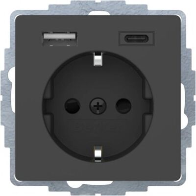 Berker 48046086 Prise anthracite avec USB Berker 48046086 Prise anthracite avec USB