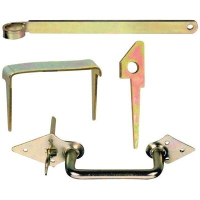 Pollmann Stall Türklinken-Garnitur - 250mm - Stahl, Hell Verzinkt Pollmann Stall Türklinken-Garnitur - 250mm - Stahl, Hell Verzinkt