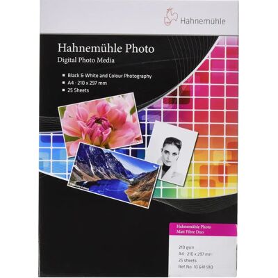 Hahnemühle Varm Vit Fibre Duo A4 - Fotopapper Hahnemühle Varm Vit Fibre Duo A4 - Fotopapper