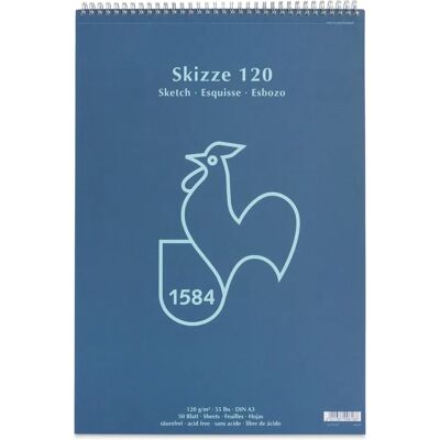 Hahnemühle Skizzenbuch A3 - Langlebig, Spiralbindung, 50 Blatt Hahnemühle Skizzenbuch A3 - Langlebig, Spiralbindung, 50 Blatt