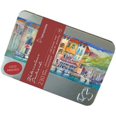 Hahnemühle Watercolour Postcard Tin - 30 Postcards - Cold Pressed - 10.5x14.8cm Hahnemühle Watercolour Postcard Tin - 30 Postcards - Cold Pressed - 10.5x14.8cm