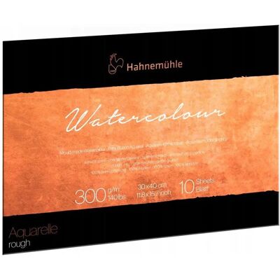 Blocs de papier aquarelle Hahnemühle - 300gsm & 640gsm - 10 feuilles - 30x40cm - Publicité Blocs de papier aquarelle Hahnemühle - 300gsm & 640gsm - 10 feuilles - 30x40cm - Publicité
