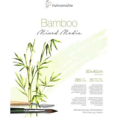 Zeszyt papieru Hahnemühle Bamboo - Naturalny biały - Papier do technik mieszanych Zeszyt papieru Hahnemühle Bamboo - Naturalny biały - Papier do technik mieszanych