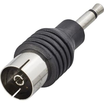 Adattatore antenna Renkforce - Connettore 3,5 mm maschio a femmina, Nero Adattatore antenna Renkforce - Connettore 3,5 mm maschio a femmina, Nero