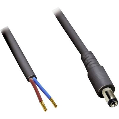 Câble d'alimentation à extrémité ouverte - 2,5/5,5 mm, noir, 1 m - Câble électrique - Publicité Câble d'alimentation à extrémité ouverte - 2,5/5,5 mm, noir, 1 m - Câble électrique - Publicité