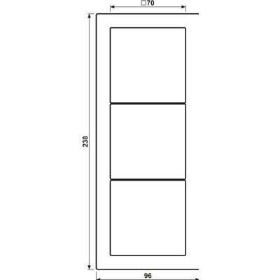 JUNG FDAL2983 - Cadre 3f - Aluminium - Design Plat - Publicité JUNG FDAL2983 - Cadre 3f - Aluminium - Design Plat - Publicité