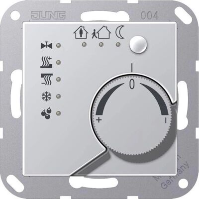 JUNG A2178AL Thermostat en Aluminium - Contrôle de Température - Publicité JUNG A2178AL Thermostat en Aluminium - Contrôle de Température - Publicité