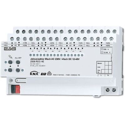 JUNG 2508 REGHE - EIB, KNX Jalousieaktor 8fach - Weiß JUNG 2508 REGHE - EIB, KNX Jalousieaktor 8fach - Weiß